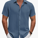 COOFANDY Men's Button Down Shirt Short Sleeve Casual Shirts for Summer Beach Vacation Shirts 2XL