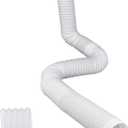 Extra Extension Flexible Pipe for Prestantious 3.1 Pipe, 2.6 inches ID, 3.1 inches OD, Stretched Length 6.6ft, White