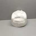 Storage Ottoman Vanity Stool Chair with Folding Back Teddy Velvet Makeup Chair Multifunctional Upholstered Footstool,4 Metal Legs with Anti-Slip Feet for Bedroom Living Room Entryway (White)