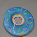 Cat Cone Collar Soft, Cute Cat Donut Collar After Surgery, Adjustable Kitten Recovery Cones to Stop Licking, Lightweight Neck Elizabethan Collars for Cats Kittens (Blue, Medium)