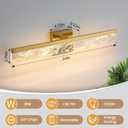 AIJIASI Gold Vanity Light - 24 Inch Modern Bathroom Light Fixture Over Mirror 18W 3000K Warm Lighting Dimmable LED Vanity Lights for Bathroom Restroom Mirror