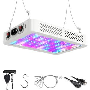 Beelux 1000w LED Grow Light for Indoor Plants Full Spectrum, Upgrade Dual Chips and Dual Switch Plant Grow Lights for Seed Starting Veg and Flower Greenhouse (Actual Power 100W=1000W HPS)