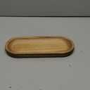 Wooden Farmhouse Decorative Tray, 11.8in Rustic Beaded Tray for Living Room Decor, Kitchen Table Dcor, Oval Coffee Table Serving Tray (Natural)