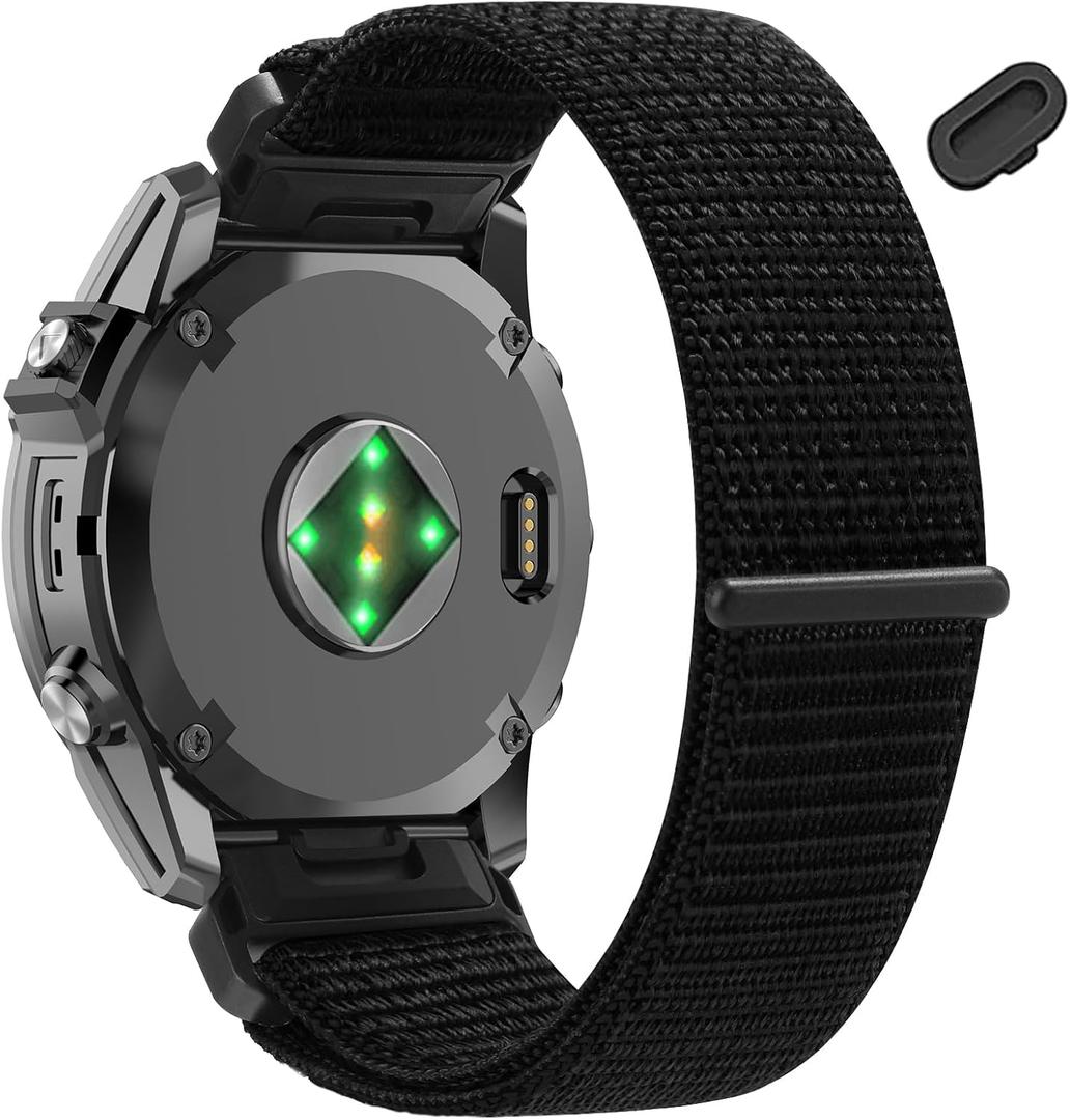 22mm Nylon Watch Bands for Garmin tactix 8/Fenix 8 pro 47mm/Fenix E/Fenix 7/Fenix7 Pro/Fenix 6 Pro/Fenix 6,QuickFit Sport Band for Fenix5/Fenix 5 Plus/Forerunner 970/965/945/Descent G2/G1 Solar