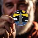 Lighthouse Sobriety Coin - Sunrise Recovery Sobriety Chip - Spreading Light AA Chips and Medallions - Alcoholics Anonymous AA Coins - Sobriety Gifts for Men Women