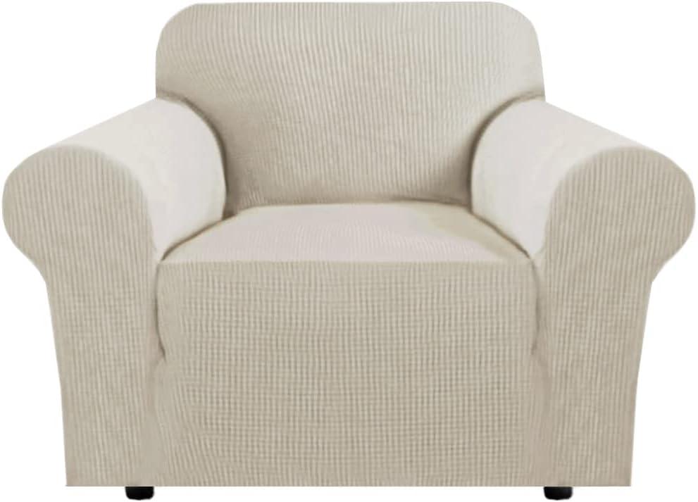 H.VERSAILTEX Armchair Cover High Stretch Sofa Slipcover 1 Piece Couch Covers for Dogs Sofa Durable Spandex Fabric Non Skid Machine Washable(Armchair 31"-40", Island Fossi) H.VERSAILTEX Armchair Cover High Stretch Sofa Slipcover 1 Piece Couch Covers for Dogs Sofa Durable Spandex Fabric Non Skid Machine Washable(Armchair 31"-40", Island Fossi)