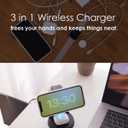 Wireless Charger Compatible with Mag-Safe,3 in 1 Charging Station for iPhone17/16/15/14/13/12 Series, Apple Watch,AirPods,15W Fast Charging (USB-C Adapter Included)