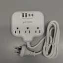 Australia New Zealand Power Adapter USB C, meta-ant Australia Travel Adaptor with 3 American Outlets 4 USB Charger(2 USB-C), 5FT Extension Cord, Type I Plug Adapter for US to AU China Argentina Fiji