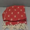 DII 4TH of July Patriotic Throw Blanket with Decorative Tassles, Use for Chair, Couch, Bed, Picnic, Camping, Beach, & Just Staying Cozy at Home (50 x 60), Star Tango Red
