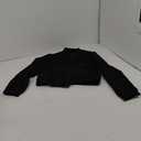 Womens Cropped Bomber Jacket Button Down Varsity Jackets Shackets with Pockets Size M