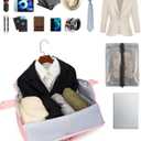 Rolling Garment Bag for Travel, 3-in-1 Convertible Carry On Garment Duffle Bag with Wheels, Waterproof PU Leather No Wrinkle Suit Bag for Business Trip, Wedding, Overnight White