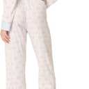 PJ Salvage Women's Playful Prints Open Leg Pj Pants (White, XS)