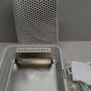 Dual-Layer Stainless Steel Cat Sifting Litter Box - Odor Control Tray with Zeolite Litter Pellets, Includes Scoop, Pads & Trays