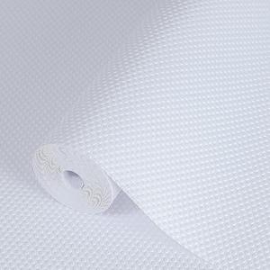 Pack of 2 Hersvin Shelf Liners 12 in x 20 ft EVA Drawer Mats, Non-Adhesive Cupboard Pad, Kitchen Cabinet Lining Fridge Cushion (White Dot, 30.5cmx610cm)