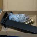 Glass Vessel Sink Blue Bathroom Sink Above Counter Vessel Sink with Faucet and Drain Combo 17 inch Square Vessel Bathroom Sink Bowl