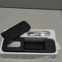 NeteHon Smart Toothbrush Holder, Wall Mounted Toothbrush Holder with Toothpaste Dispenser, Drying Function and 3 Toothbrush Slots for Bathroom (Black)