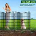 15 Panels Garden Fence Animal Barrier, 33 in(H) X 36 ft(L) Dog Fence Outdoor for Yard, Tall Metal Fencing with Ground Stakes, Temporary Fencing for Dog, Rabbits, and Patio Border