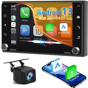 4GB+64GB 7 Inch IPS Touch Screen Android 13 Car Stereo for xB 2004-2015/xD 2008-2014/FR-S 2013-2016/tC 2005-2016 Support wireless Carplay & Android Auto MIrror Link Free Backup Camera FM SWC GPS Radio