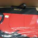 Wekar Nappa Leather Car Seat Covers Compatible with 2025–2026 Tesla Model Y Juniper, Bright Red & Black Two-Tone Design, Custom Fit Full Set, Airbag Compatible Car Interior Cushion Covers