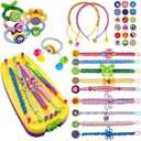 Aulnflate 169 PCS Bracelet Making Kit for Girls 8-12 Years Old Friendship Bracelet Kit Birthday Gift for Creative Fun Jewelry Making Kit for Kids Aged 8 9 10 11 12 (pink)