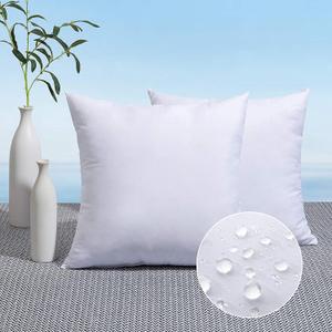 MIULEE Pack of 2 18x18 Outdoor Pillow Inserts, Outdoor Throw Pillows Water-Resistant Decorative Premium Square Pillow Stuffer Sham for Porch Swing Couch Sofa Cushion Patio Furniture