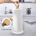 Brushed Gold Paper Towel Holder,Stainless Steel Paper Towel Holder for Kitchen Roll Organize, Standard or Jumbo-Sized Roll Paper, Countertop Roll Dispenser with Marble Base