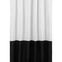 Waterproof Fabric Shower Curtain Liner - Soft & Light-Weight Cloth Shower Curtain with 3 Bottom Magnets, Hotel Quality & Machine Washable - Standard Size 72x72, Color Block Black and White