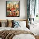 10 x Antwerp Belgium Art Print Poster, Europe City Skyline Artwork Painting Wall Art Vintage Painting for Bedroom Bathroom Living Room Decor 53 (Antwerp Belgium, 8 x 10 inches, Unframed)