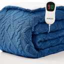 Heated Electric Blanket Full Size-72"x84" Heating Blanket with 10 Heating Levels & 5 Time Settings Over-Heat Protection Winter Warmer for Adults with ETL Certification Blue