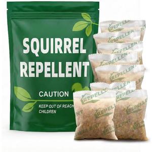 AUDQQM Squirrel Repellent Pouches, Outdoor Chipmunk Repellent, Mint Squirrel Deterrent for Attic/Garden, Keep Squirrels Away from Yard/Bird Feeders/Potted Plants, Safe for Kids & Pets-8P (1.4 Ounce (Pack of 8))