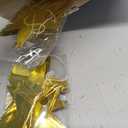 Patelai Glitter Star Garland Banner 2026 Graduation Decor 130 Feet Star Hanging Banner Twinkle Backdrop for Party Birthday Classroom Wedding Supplies(Gold)