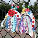 2Pcs football baseball Keychains for Women Bogg Bag Charms bag Pendant Handbag Backpack Charms Keyring Pendant