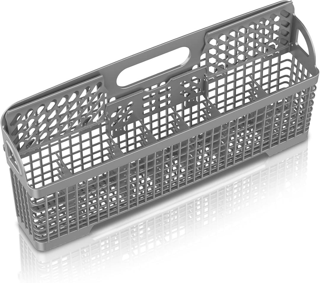 UPGRADED 8531233 WP8562043 Dishwasher Silverware Basket Compatible with kitchenaid Kenmore Whirlpool Dishwasher Silverware Basket WP8531233 8562043 Dishwasher Utensil Basket Universal Cutlery Basket