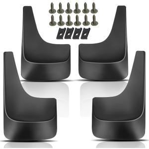 YHTAUTO Mud Flaps Compatible with Chevrolet Silverado Tahoe Suburban 2001-2014, Avalanche 2002-2006, W/O Fender Flares, Splash Guards Mudguards Mudflaps for Cars Get a Drill, Front & Rear 4Pcs