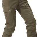 BASSDASH Walker-Lw Mens Waterproof Breathable Hunting Pants with Silent Outer Fabric for Fishing Turkey Upland (36W x 30L, Khaki Green)