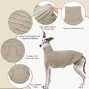 ASENKU Dog Sweater, Italian Greyhound Clothes, Warm Italian Greyhound Sweater, Turtleneck Knitted Dog Sweaters for Medium Dogs, Cozy Pet Sweaters for Whippet (Medium, Apricot)