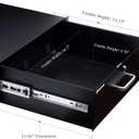 RackPath 3U Rack Mount Drawer for 19 Inch AV/Network/DJ Equipment Racks or Cabinets with Lock and Key