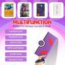 Collectible Trading Card Binder, 400 Pockets Card Holder with 50 Removable Sleeves, Portable Collection Binder Album Book Case Storage, Zipper Card Protective Sleeves for TCG, Sports Card (Master Purple)