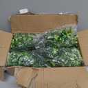 20 Bundles Artificial Greenery Boxwood Plants, Fake Plant for Garden Porch, Window Box, Home Wedding, Farmhouse, and Indoor Outdoor Decoration