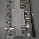 Leejec Christmas Tree Candles with Wand Remote, 10 Pack Battery Operated Flameless Taper Window Candle, Flickering Warm Light, Xmas Tree Decorations with Crystal Ball Hook, Wedding Home Gift