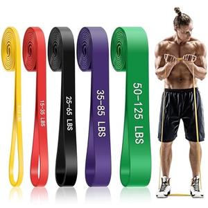 Pull Up Assistance Bands, 4-Level Resistance Bands for Working Out, Pull Up Bands for Men & Women, Exercise Bands for Full-Body Training, Fitness, Physical Therapy, Stretch Workout Bands at Home, Gym