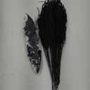 Zeyune 50 Pcs Halloween Black Artificial Branches Floral Picks Vase Filler 17.72 Inch Artificial Curly Willow and 3D Bats Wall Decals Sticker Decor Tree Glittery Flowers for Gothic Home