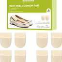 Bukihome Heel Cushion Pads - 4 Pairs Memory Foam Heel Lift for Achilles Tendonitis, Heel Wedge Inserts for Plantar Fasciitis, Sore Heel, Bone Spur, 1/2'' Shoe Lift Inserts for Women & Men