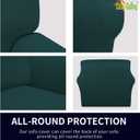 Easy-Going Fleece Stretch Sofa Slipcover Spandex Anti-Slip Soft Couch Sofa Cover, Washable Furniture Protector with Anti-Skid Foam and Elastic Bottom for Kids, Pets(Chair, Deep Teal) (Small)