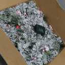 Christmas Garland Flocked 9ft with 50 Lights, Christmas Decor with Pine Cone Red Balls & Berries 50 Light Timer for Mantle Staircase Indoor and Outdoor