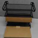 Spice Rack Spice Organizer 4 Tier Kitchen Spice Rack Organizer for Countertop Desk Organizer Shelf Spice Rack Organizer for Cabine Spice Shelf Spice Rack Organizer, Black