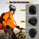 Beanies Skull Caps for Men, Women Warm Helmet Liner Cycling Cap Soft Lightweight Beanie Hat Antistatic Running Beanie (Black)