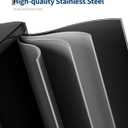 GarveeHome 2 x 8 gal Stainless Steel Double Trash Can with Lid for Kitchen, Large Dual Trash and Recycle Bin Combo, Step-on Kitchen Metal Garbage Cans, PP Inner Buckets, Liner Rim, Matte Black