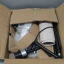 EDISHINE Modern Floor Lamps for Living Room, 64.7" Minimalist Standing Lamp with 3 Color Temperatures Bulb & Adjustable Linen Shade, Foot Pedal Switch, Arc Tall Lamp for Bedroom Office, Black