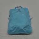 Lightweight Compression Packing Cubes for Suitcases, Compressible Expandable Travel Packing Organizer with Clear Toiletries and Backpack Bag, Travel Essentials for Carry on Luggage 7 Set (Blue/White)